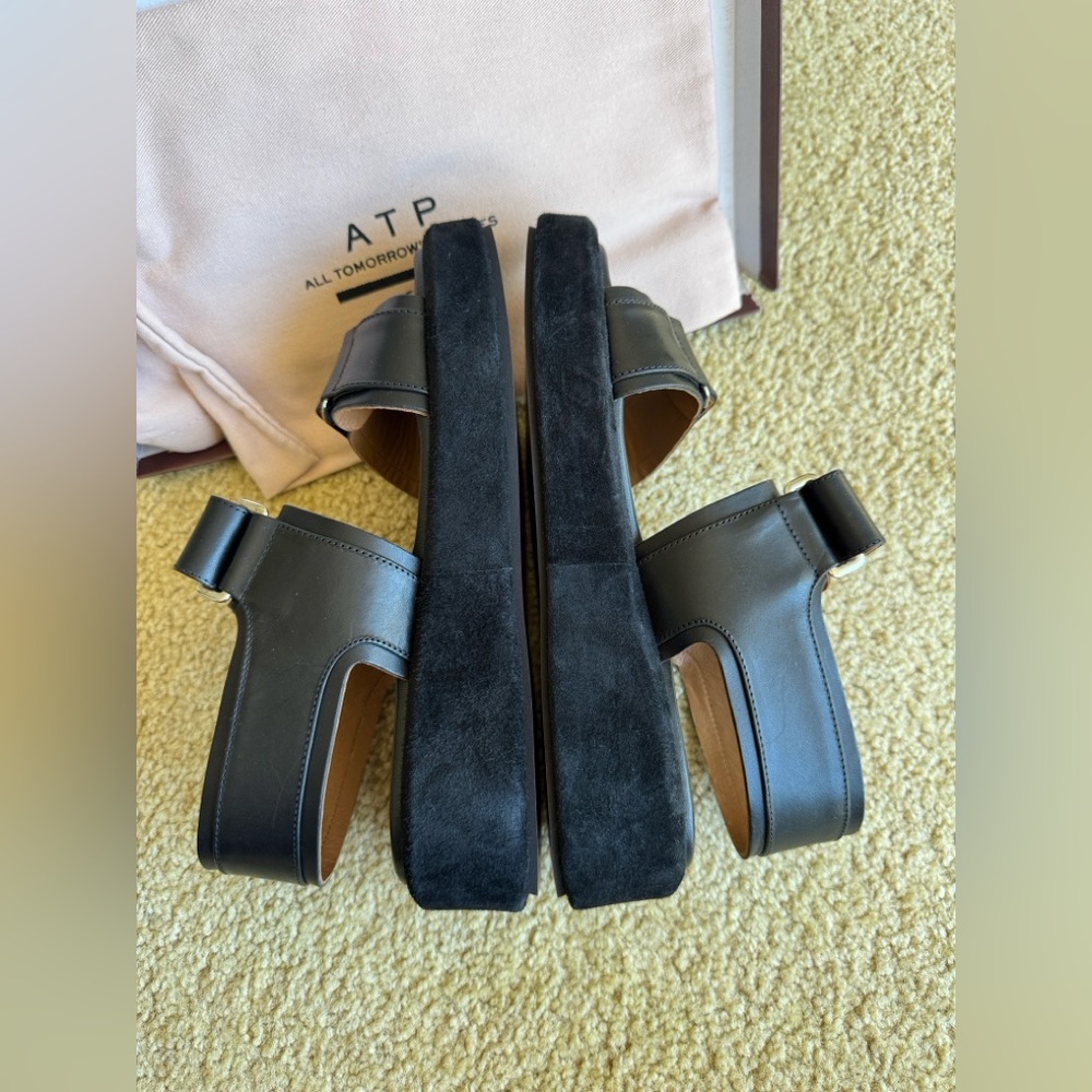 ATP Atelier Black Leather Sandals - Picture 3 of 8